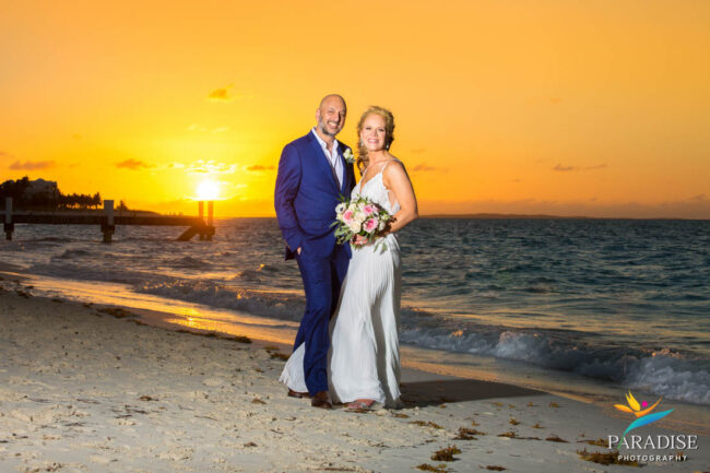 01-Seven-Stars-Wedding Sunset beach wedding couple