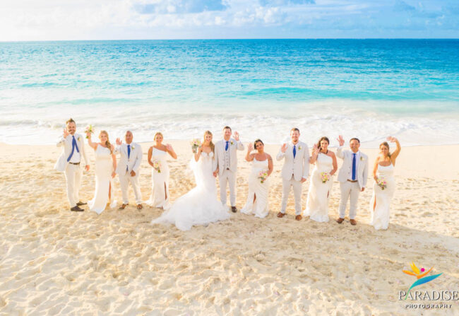 drone of wedding party