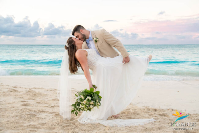 34 Seven Stars Wedding groom dips bride