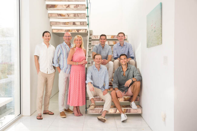 20 Blondel Cove Villa Family Portrait family portrait on the stairs