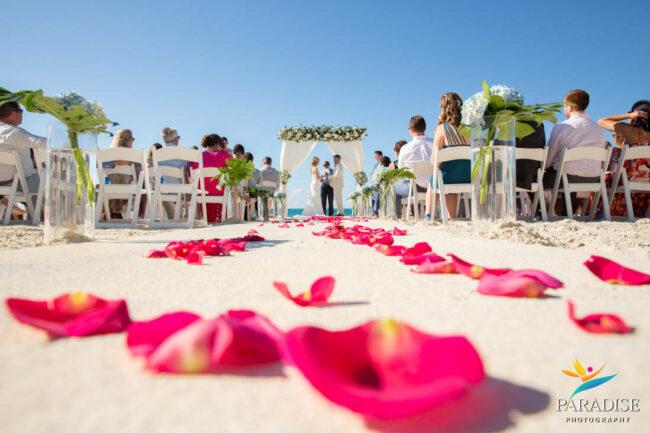 41 Seven Stars Wedding wedding aisle on the beach