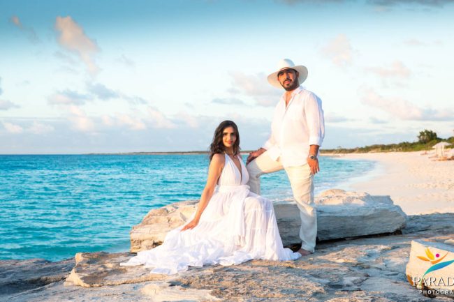 couples portrait on the beach