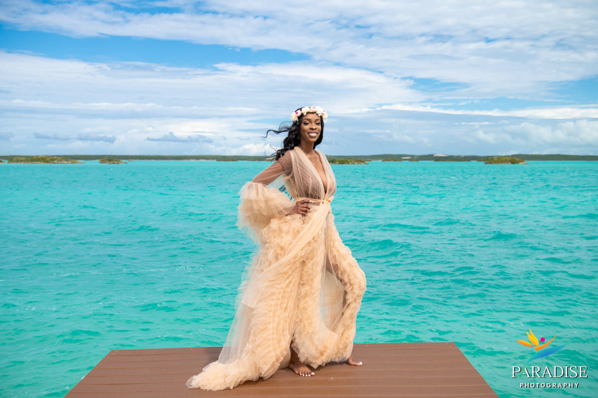 birthday girl by ocean