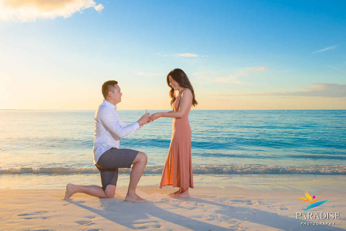 proposal secluded beach in turks and caicos