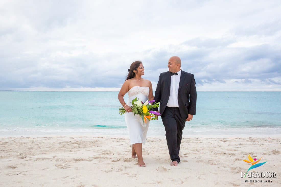 walking on beach in turks and caicos