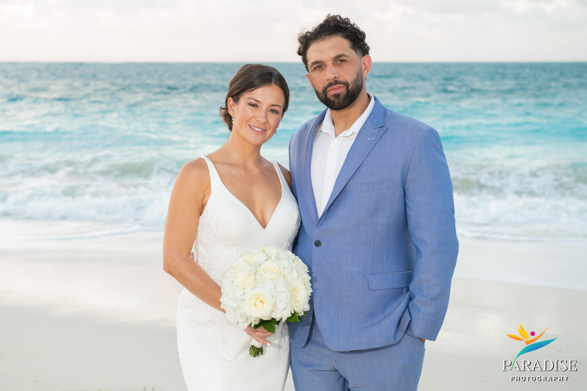 just married on the beach