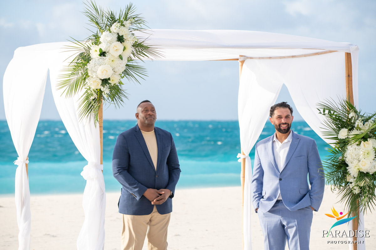 waiting for the bride at the alter