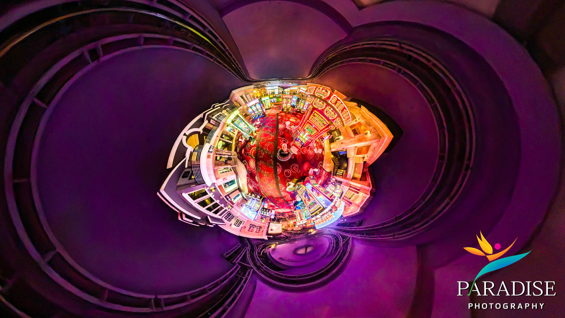 Abstract 360 light tunnel