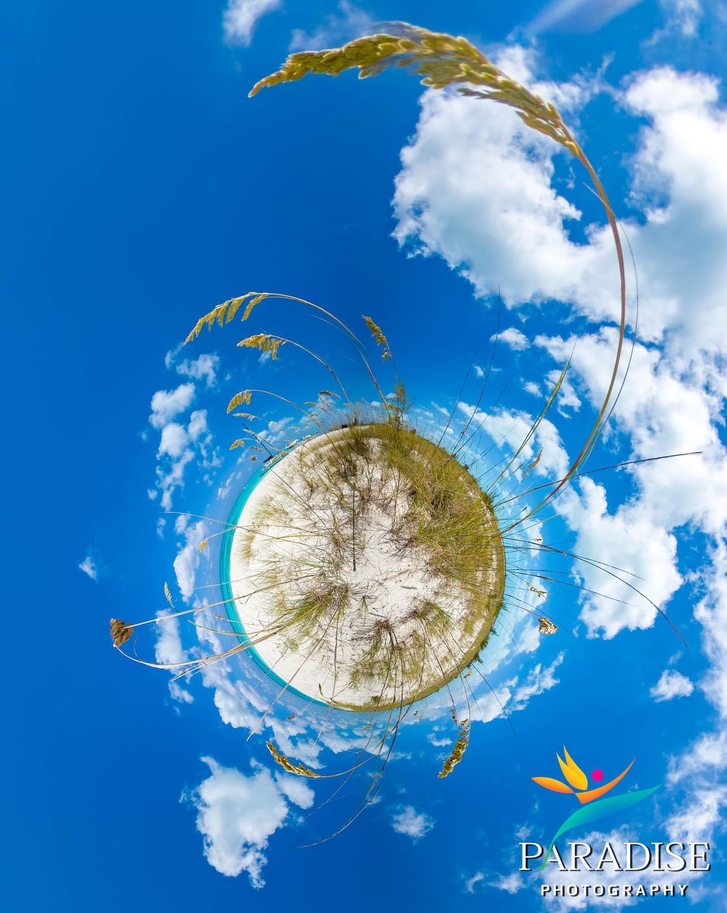 Tiny planet beach photo